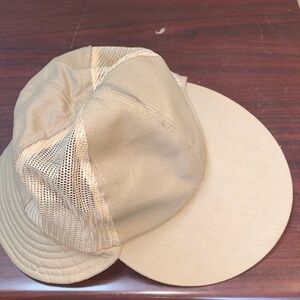 Vintage Headgear Duckbill Tan Mesh fly fishing  Cap with back flap size L